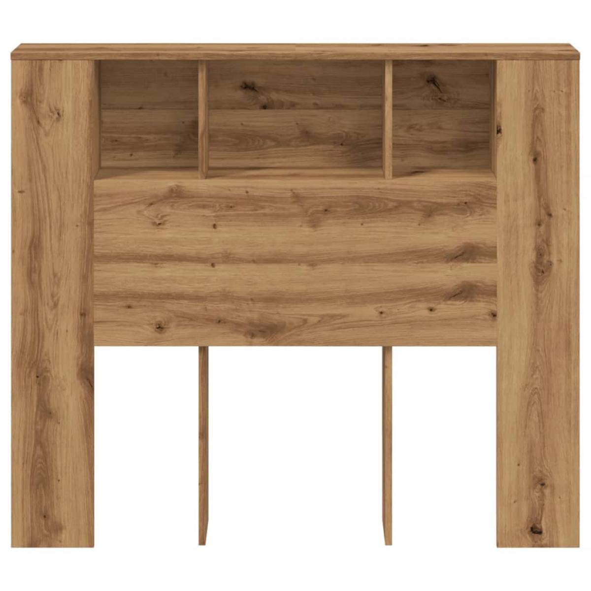 Cabecero armario madera ingeniería roble artisan 120x19x104,5cm