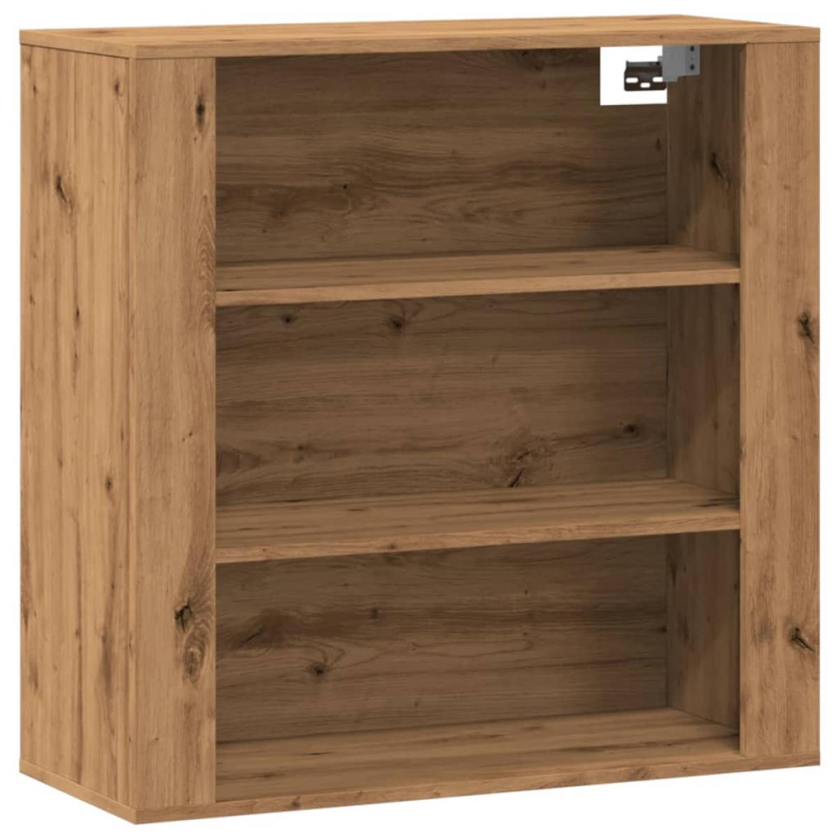 Armario de pared madera ingeniería roble artesanal 80x33x80 cm