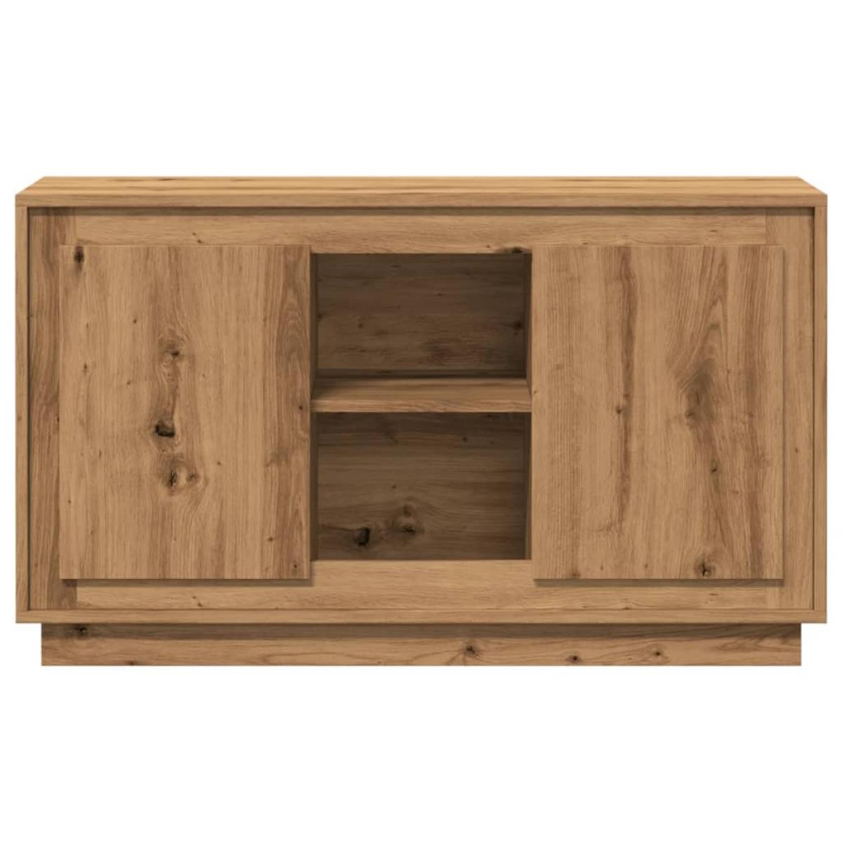 Aparador de madera de ingeniería roble artisan 102x35x60 cm