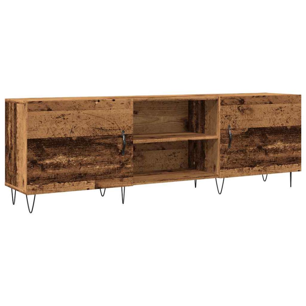 Mueble de TV madera de ingeniería envejecida 150x30x50 cm