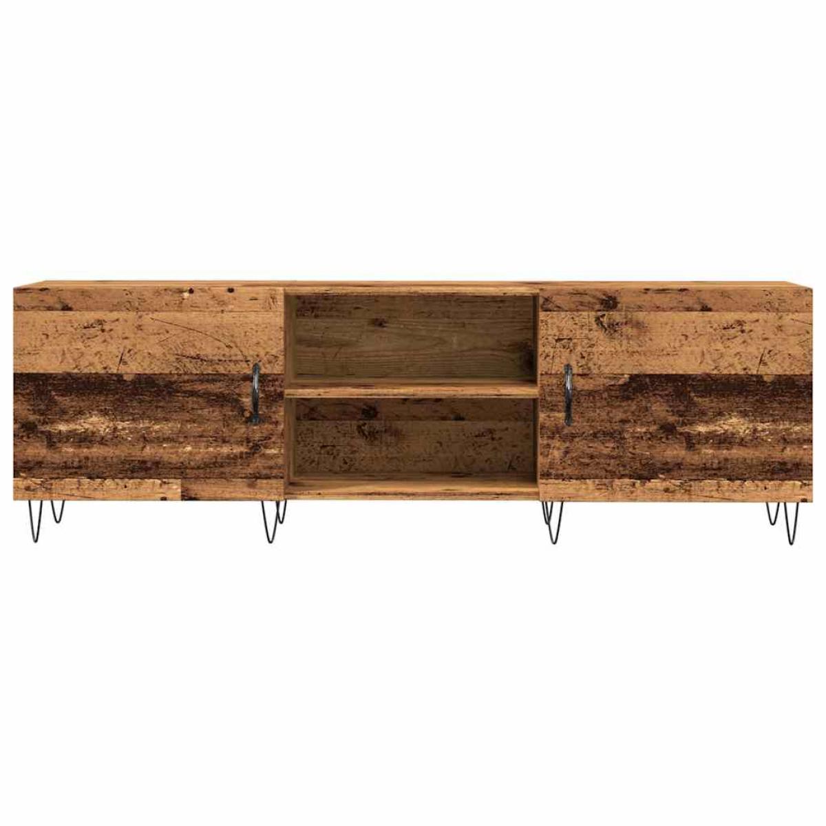 Mueble de TV madera de ingeniería envejecida 150x30x50 cm