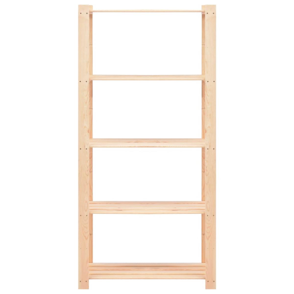 Estantería 5 niveles 3 unidades madera pino maciza 250 kg 