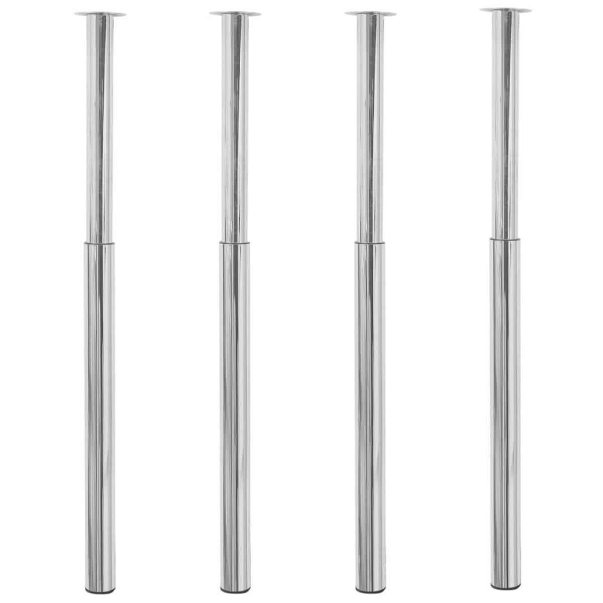 Patas de mesa telescópicas 4 unidades cromado 710 mm-1100 mm