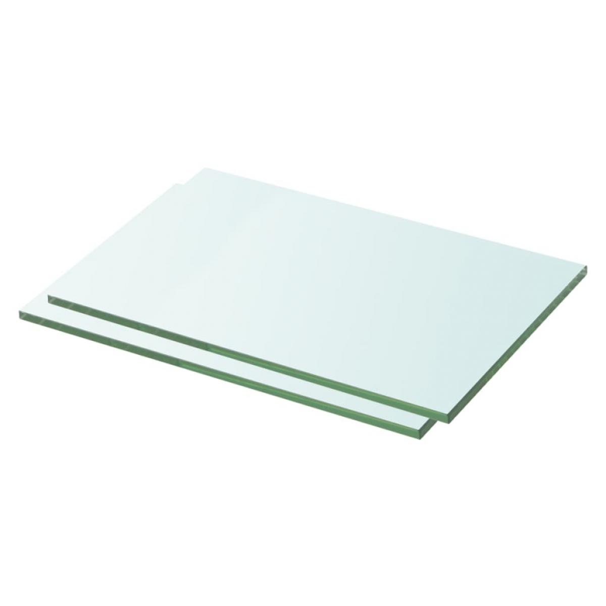 Estantes 2 unidades panel de vidrio transparente 30x15 cm