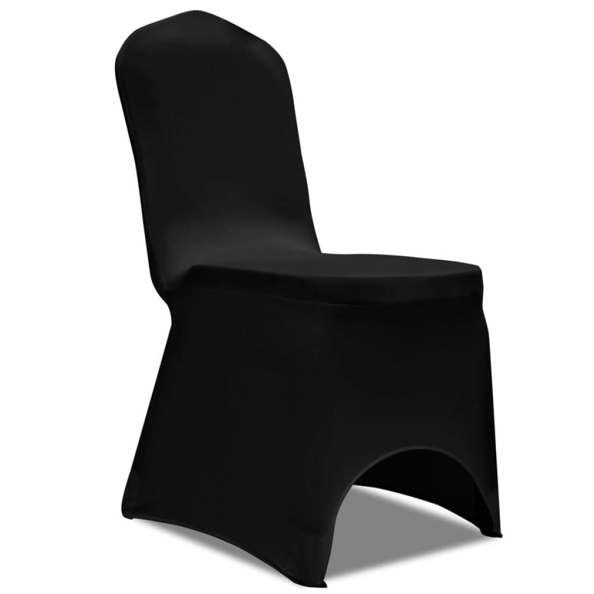 Funda de silla elástica 24 unidades negro