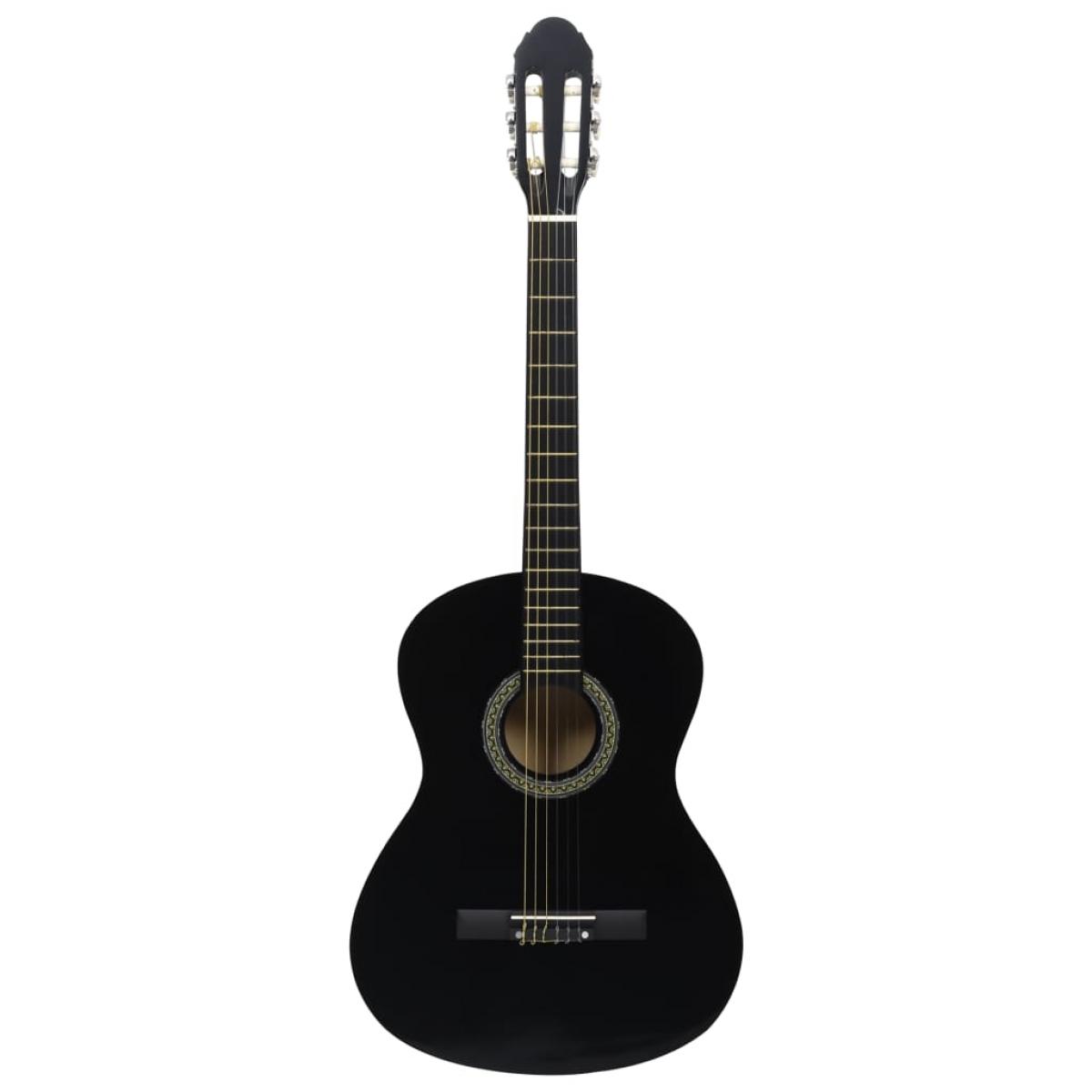 Guitarra clásica para principiantes con funda negro 4/4 39
