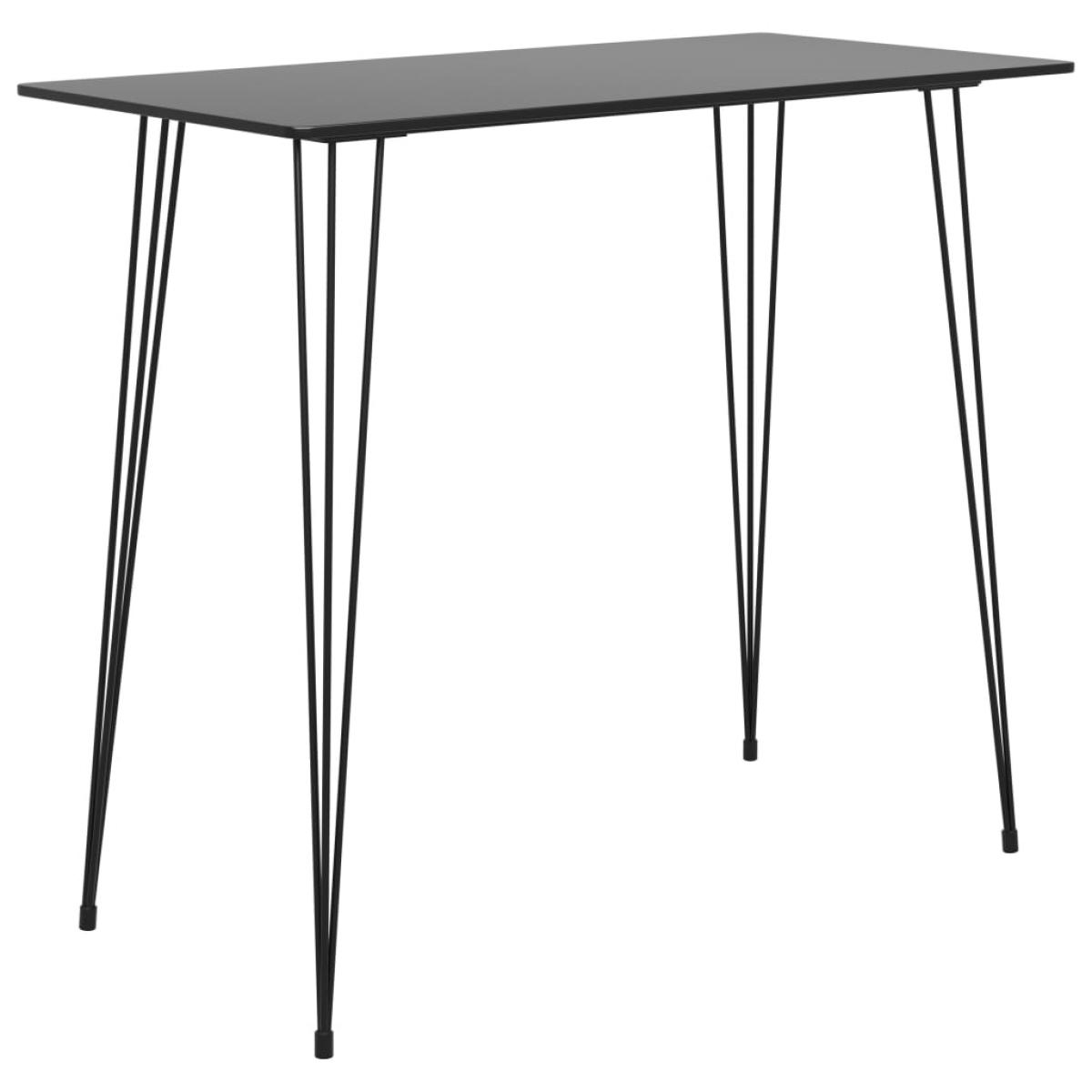 Mesa alta y taburetes de bar 5 piezas negro