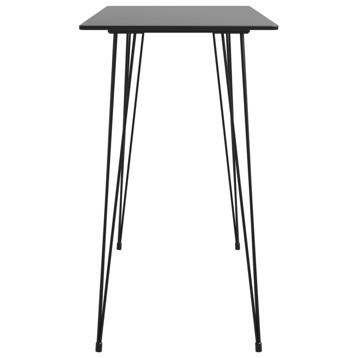 Mesa alta y taburetes de bar 5 piezas negro y blanco