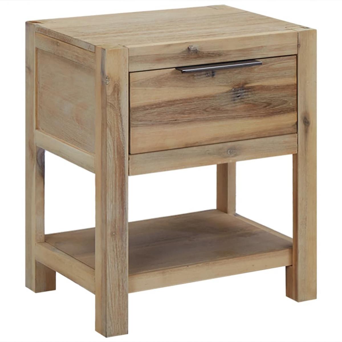 Mesitas de noche con cajones madera acacia maciza 40x30x48 cm