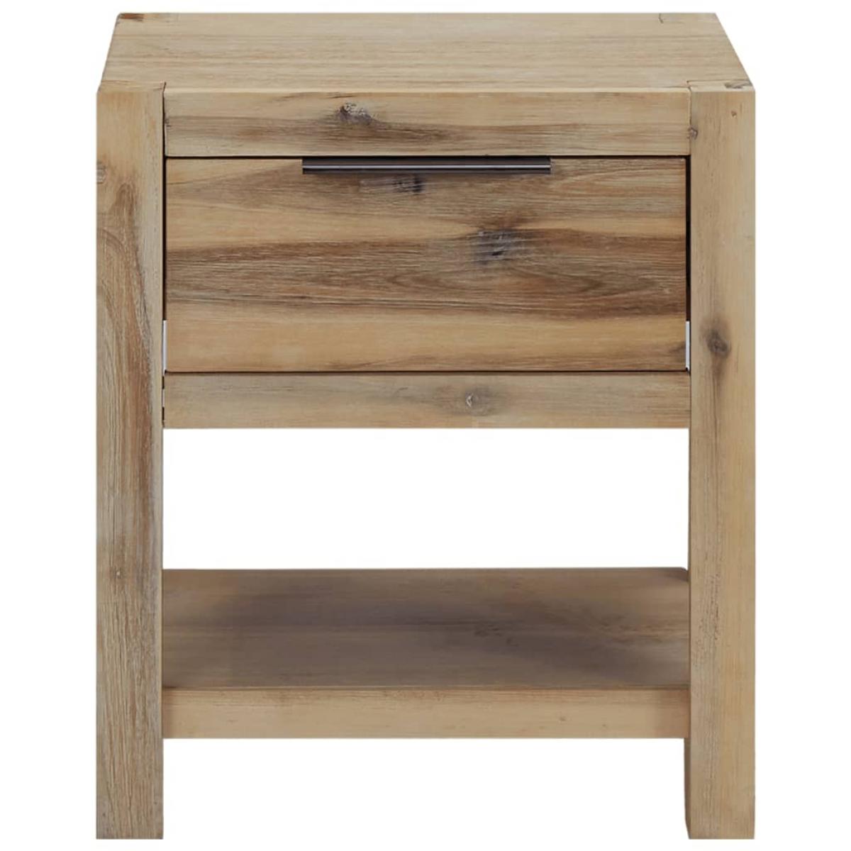 Mesitas de noche con cajones madera acacia maciza 40x30x48 cm