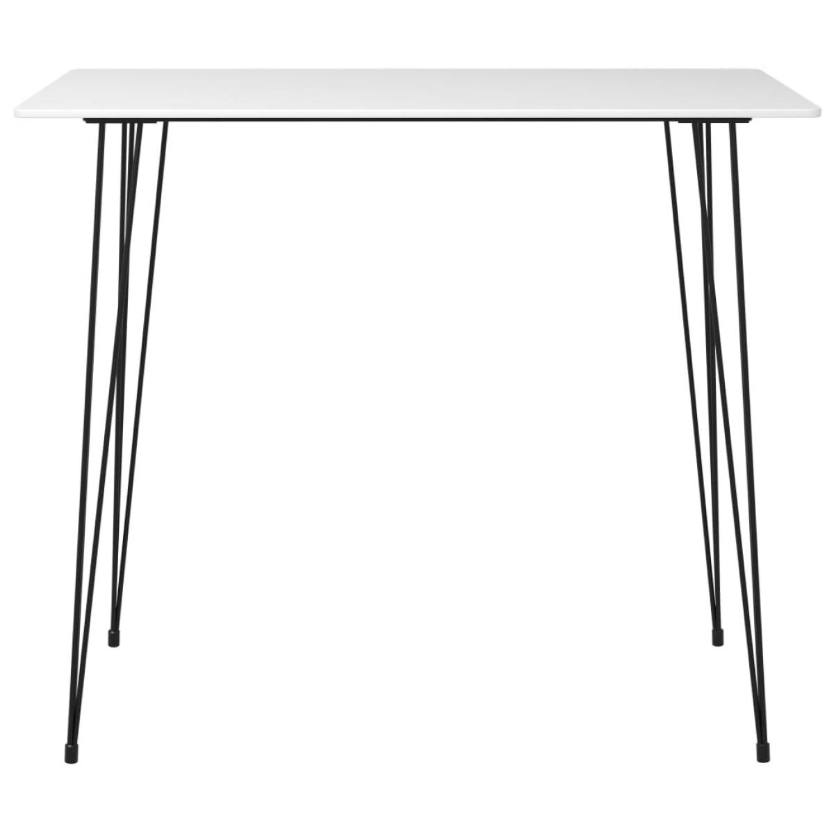 Juego de mesa alta y taburetes de bar 5 piezas blanco