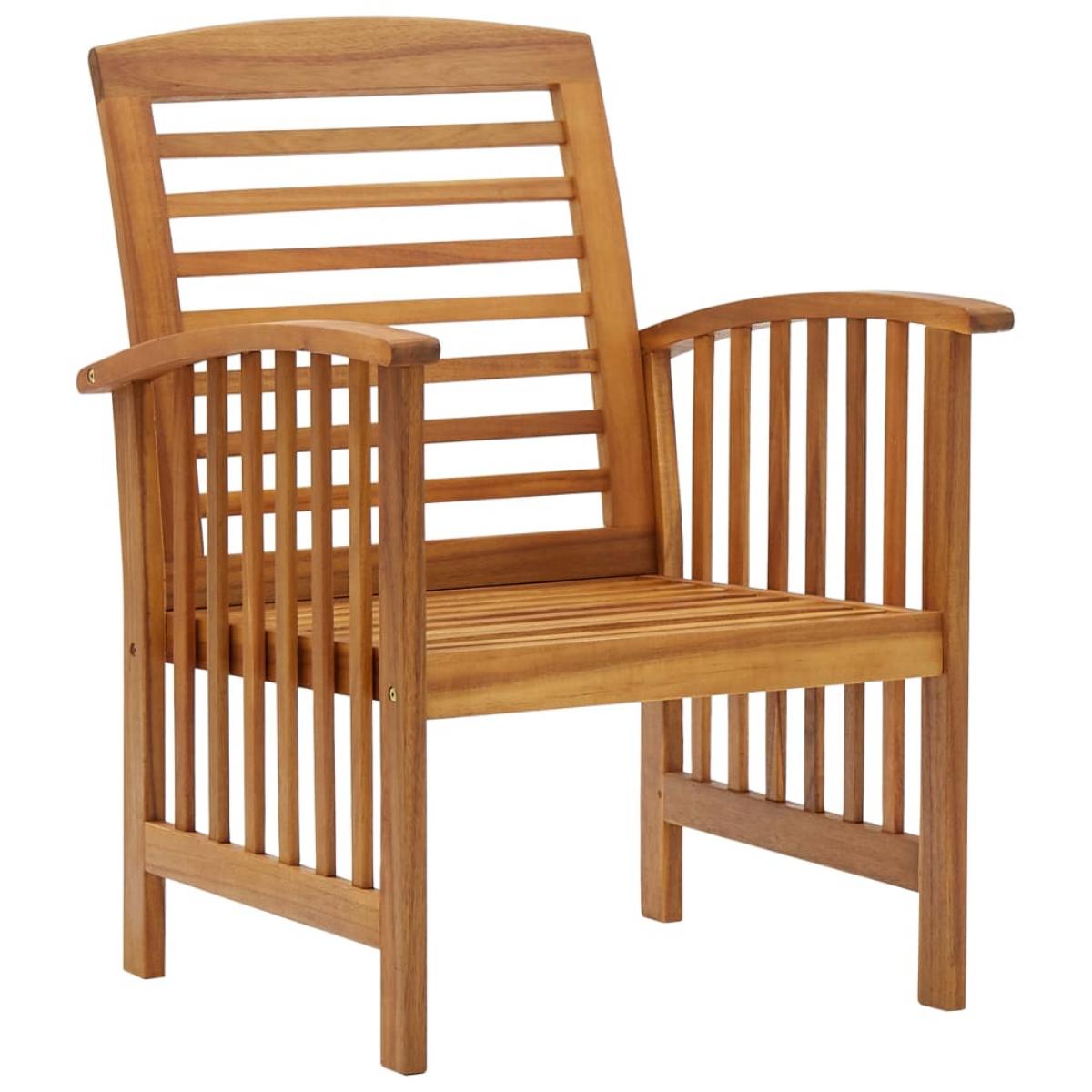 Juego de muebles de jardín 5 piezas madera maciza de acacia