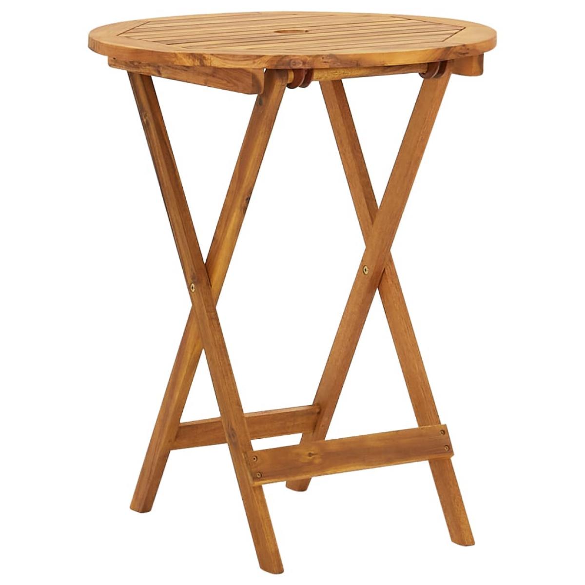 Comedor de jardín plegable 3 piezas madera maciza de acacia