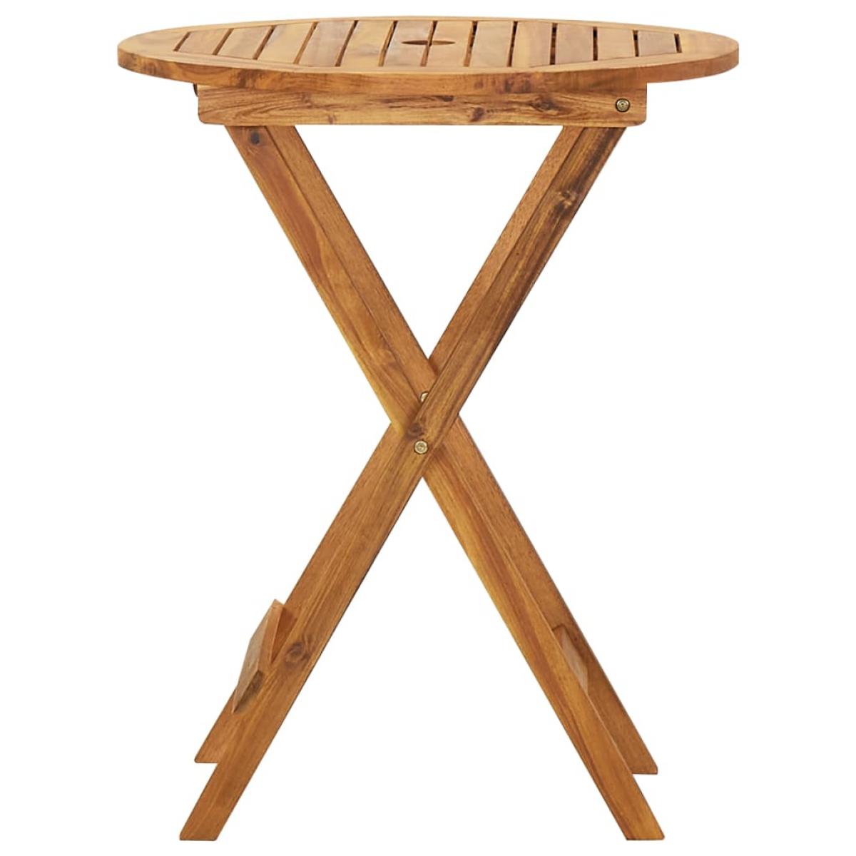 Comedor de jardín plegable 3 piezas madera maciza de acacia