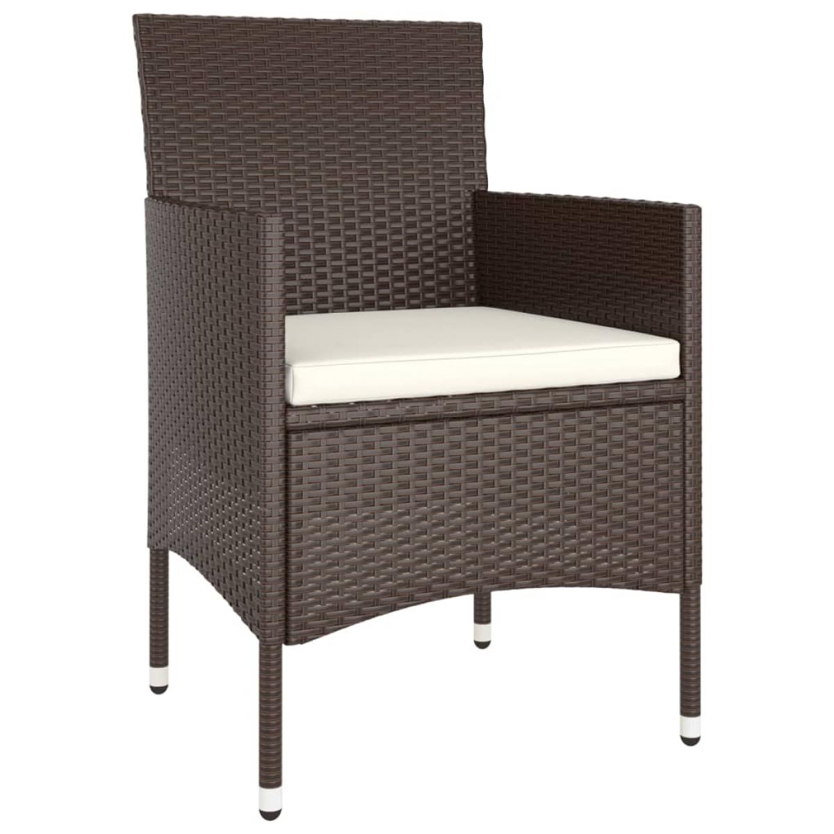 Juego de comedor jardín 5 pzas ratán sintético marrón
