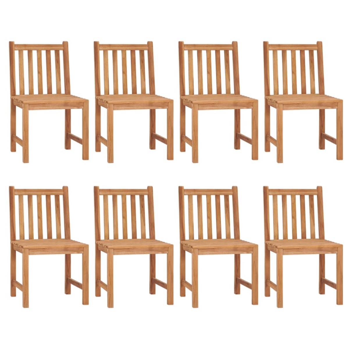 Conjunto de comedor de jardín 9 piezas madera maciza de teca