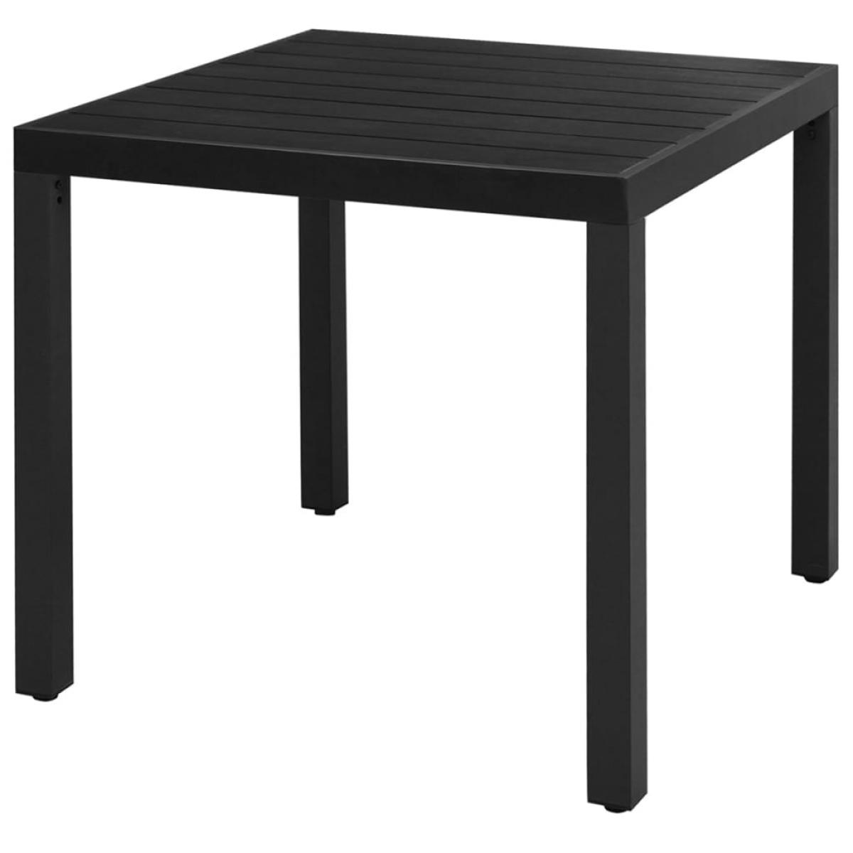 Set de comedor de jardín de 3 piezas PVC ratán negro
