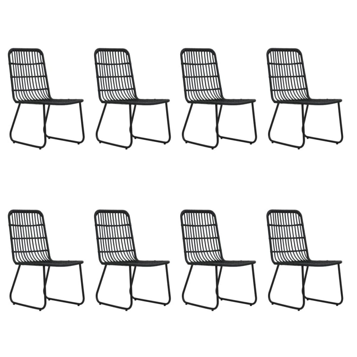 Juego de comedor para jardín 9 piezas ratán sintético y vidrio