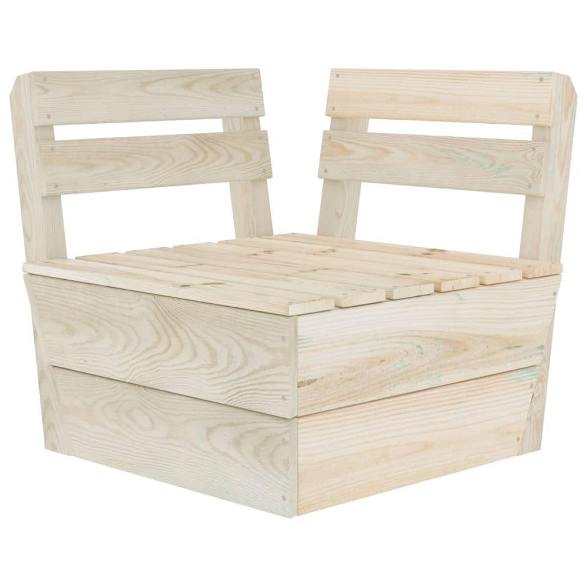 Muebles de palés para jardín 9 pzas madera de abeto impregnada