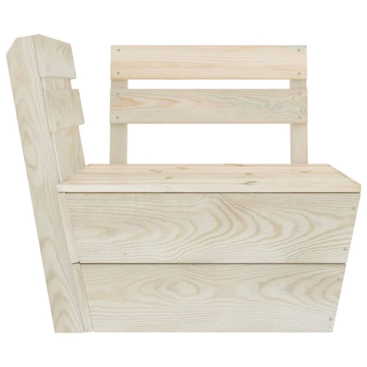Muebles de palés para jardín 9 pzas madera de abeto impregnada