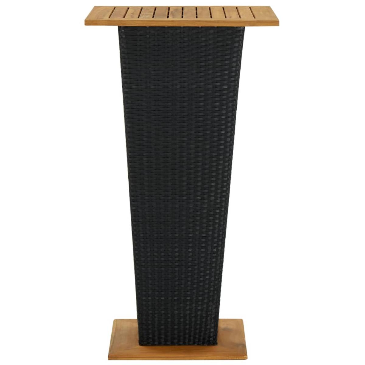 Conjunto de bar para jardín 3 piezas negro