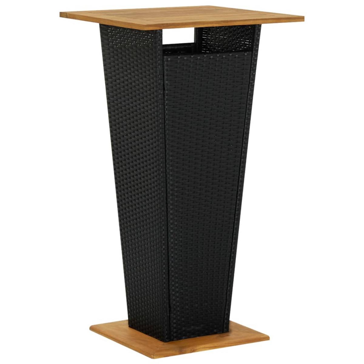 Conjunto de bar para jardín 5 piezas negro