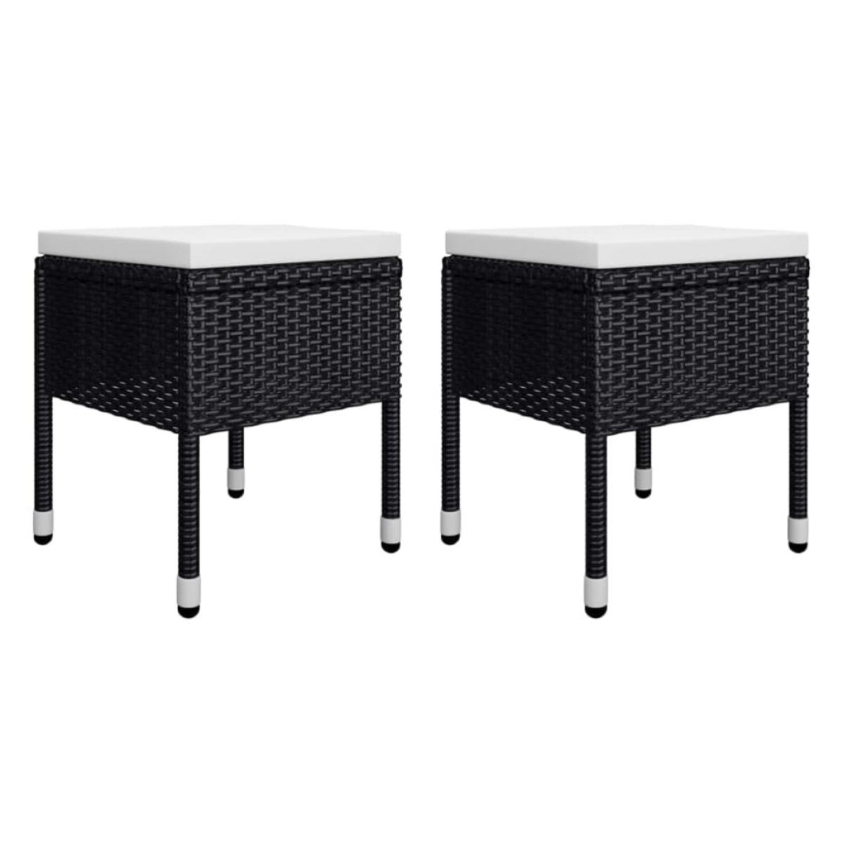 Juego de comedor de jardín de 5 piezas negro