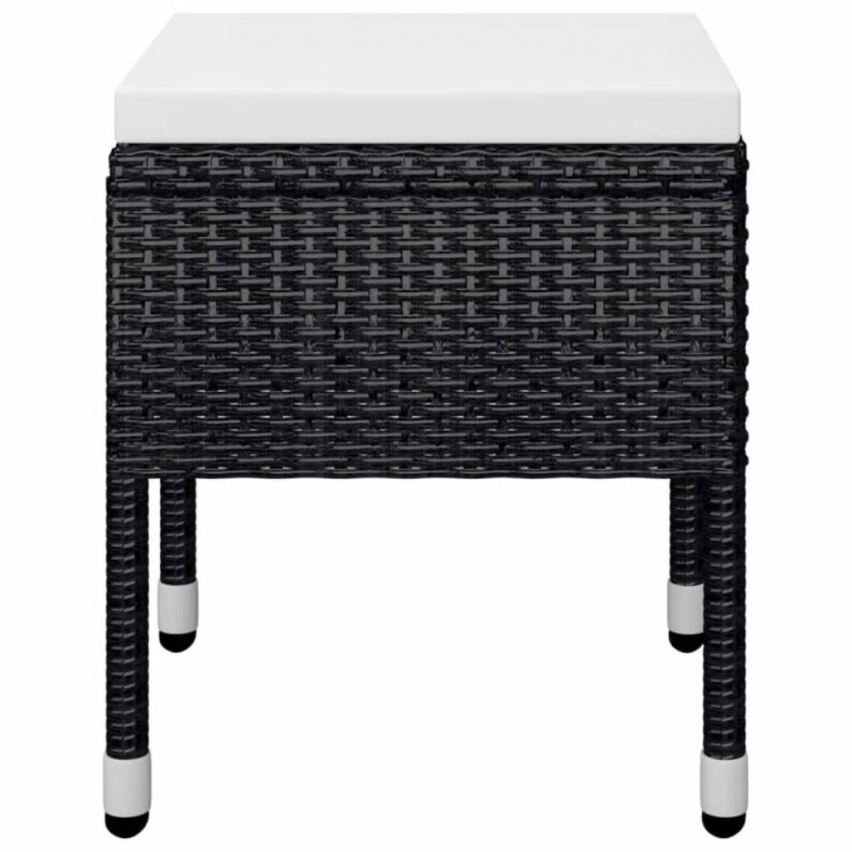 Juego de comedor de jardín de 5 piezas negro