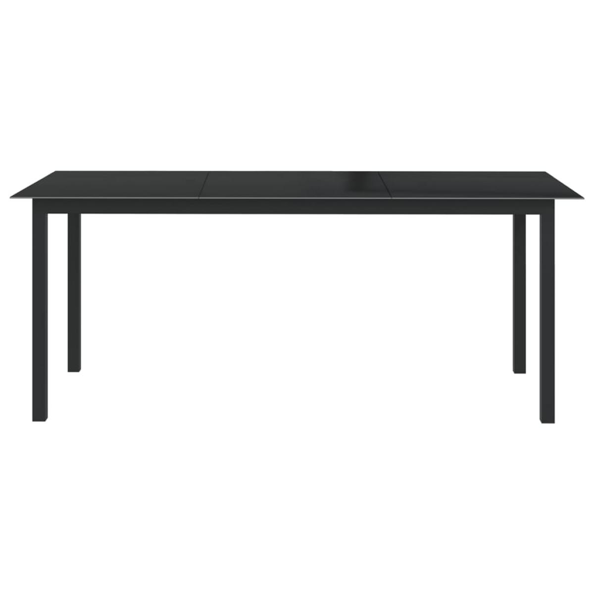 Juego de comedor para jardín 9 piezas aluminio gris antracita