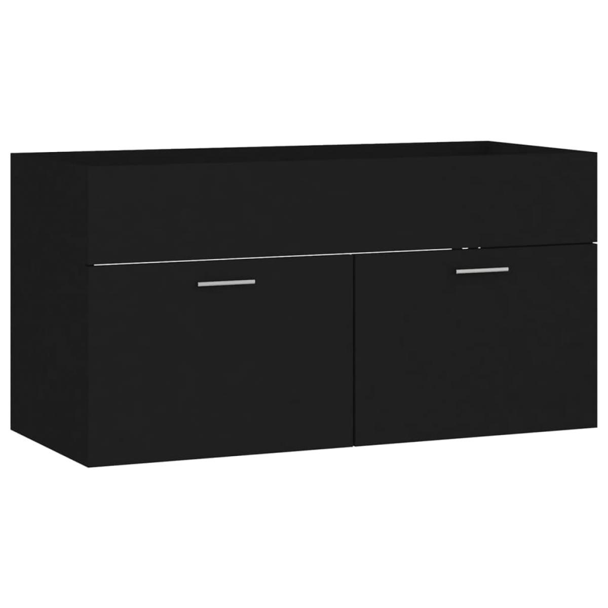 Conjunto de muebles de baño aglomerado negro