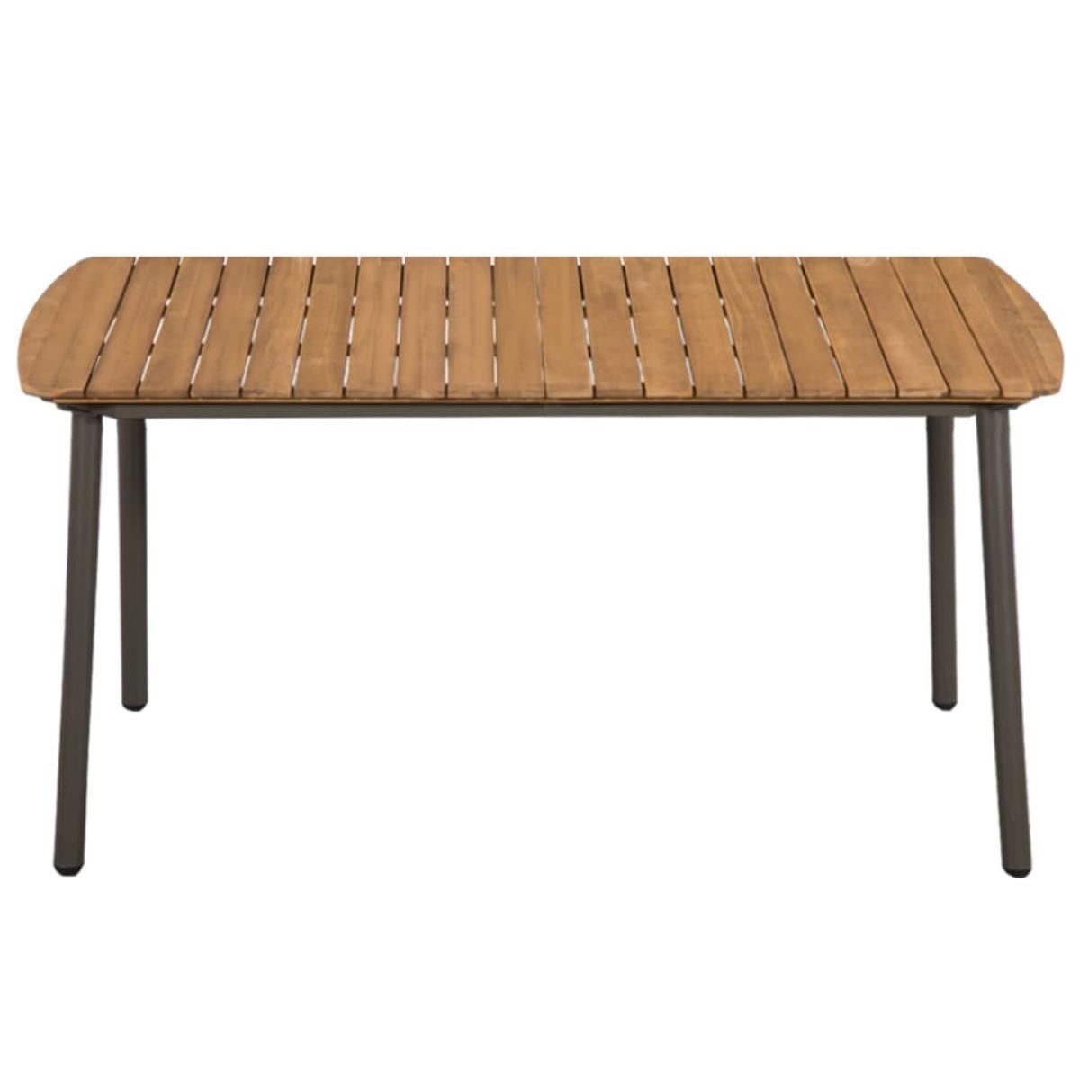 Set de comedor jardín 7 pzas ratán sintético gris antracita