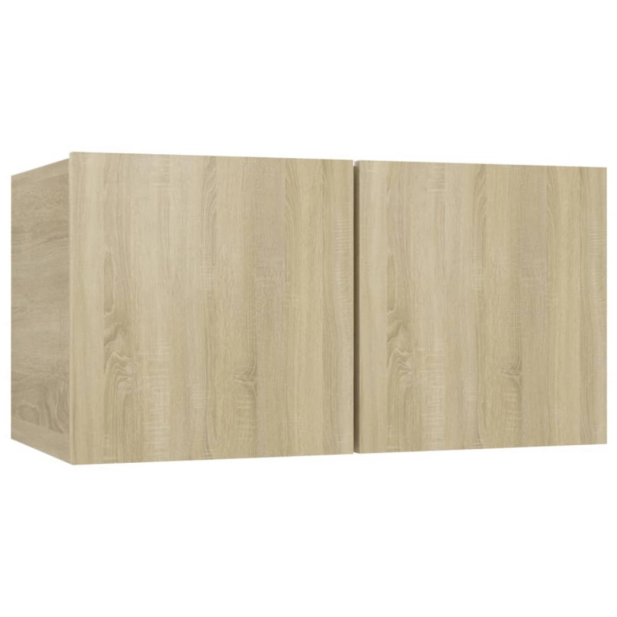 Set muebles de salón TV 5 pzas madera ingeniería roble Sonoma