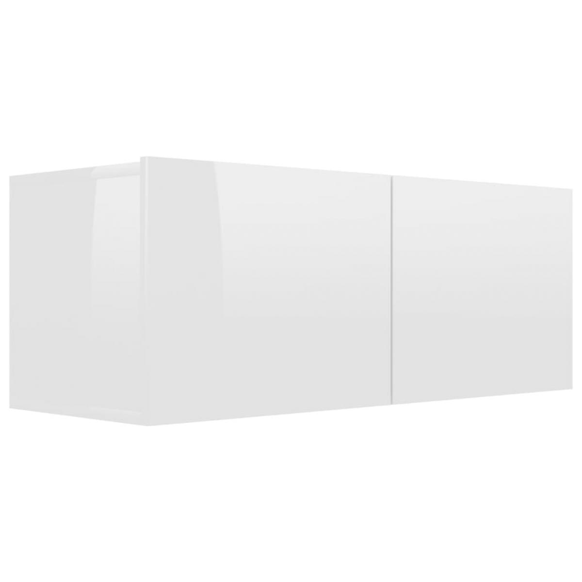 Set de muebles de salón 6 pzas madera ingeniería blanco brillo