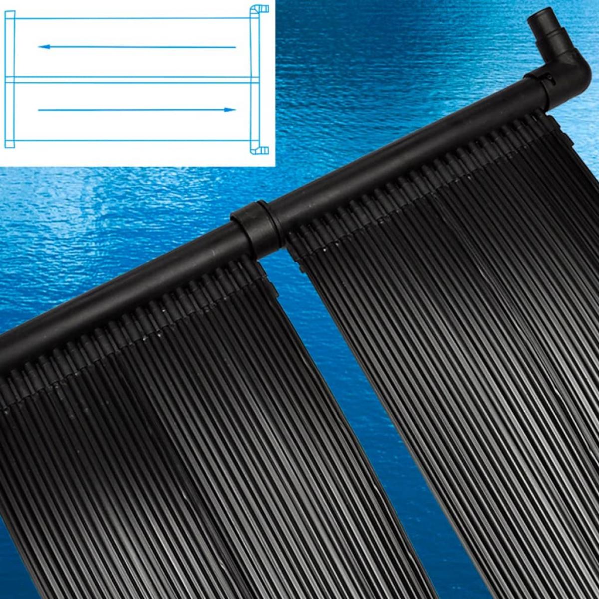 Panel de calentador solar de piscina 6 uds 80x620 cm