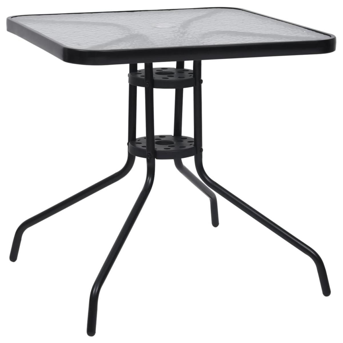 Juego de comedor de jardín de 5 piezas negro