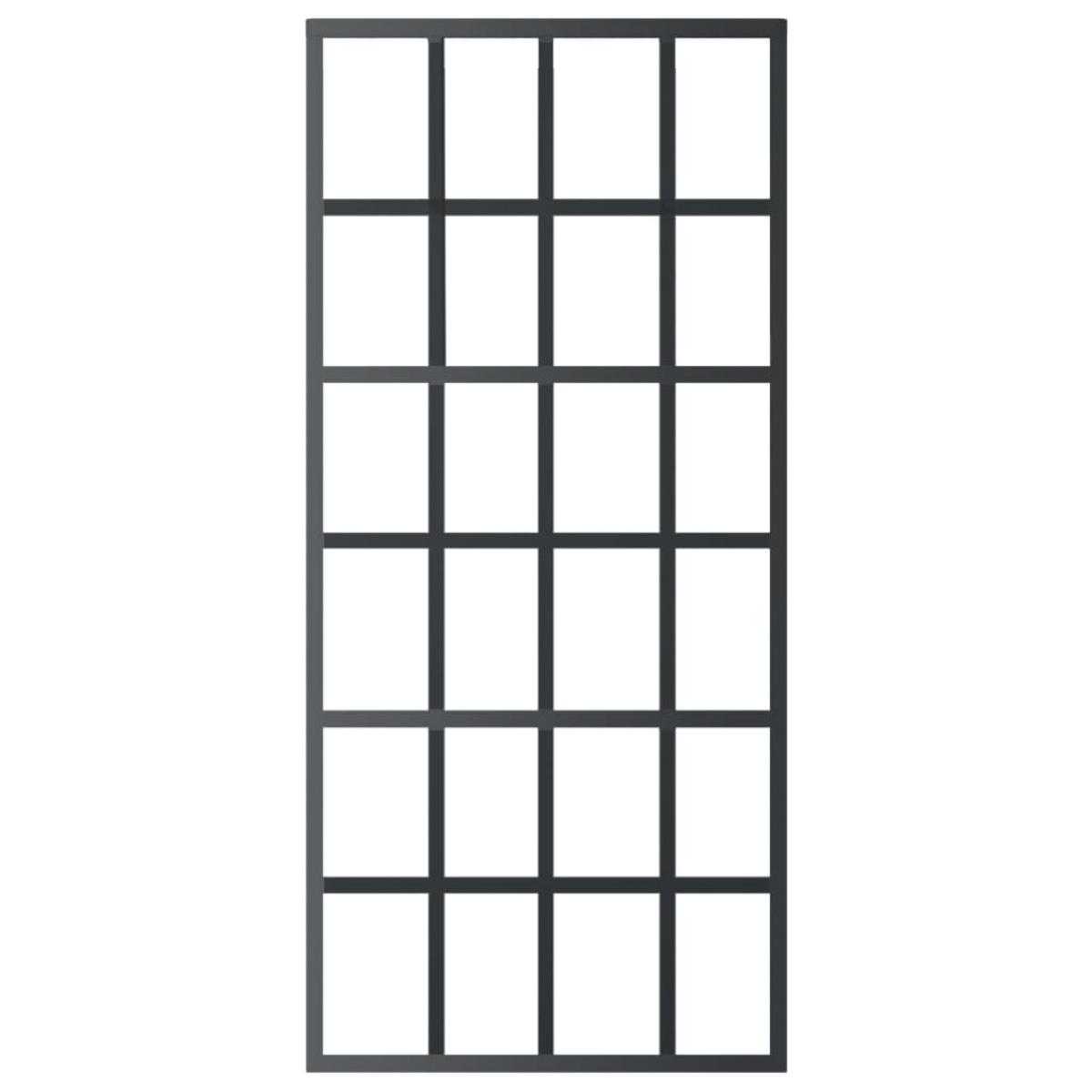 Puerta corredera con herrajes ESG vidrio y aluminio 90x205 cm