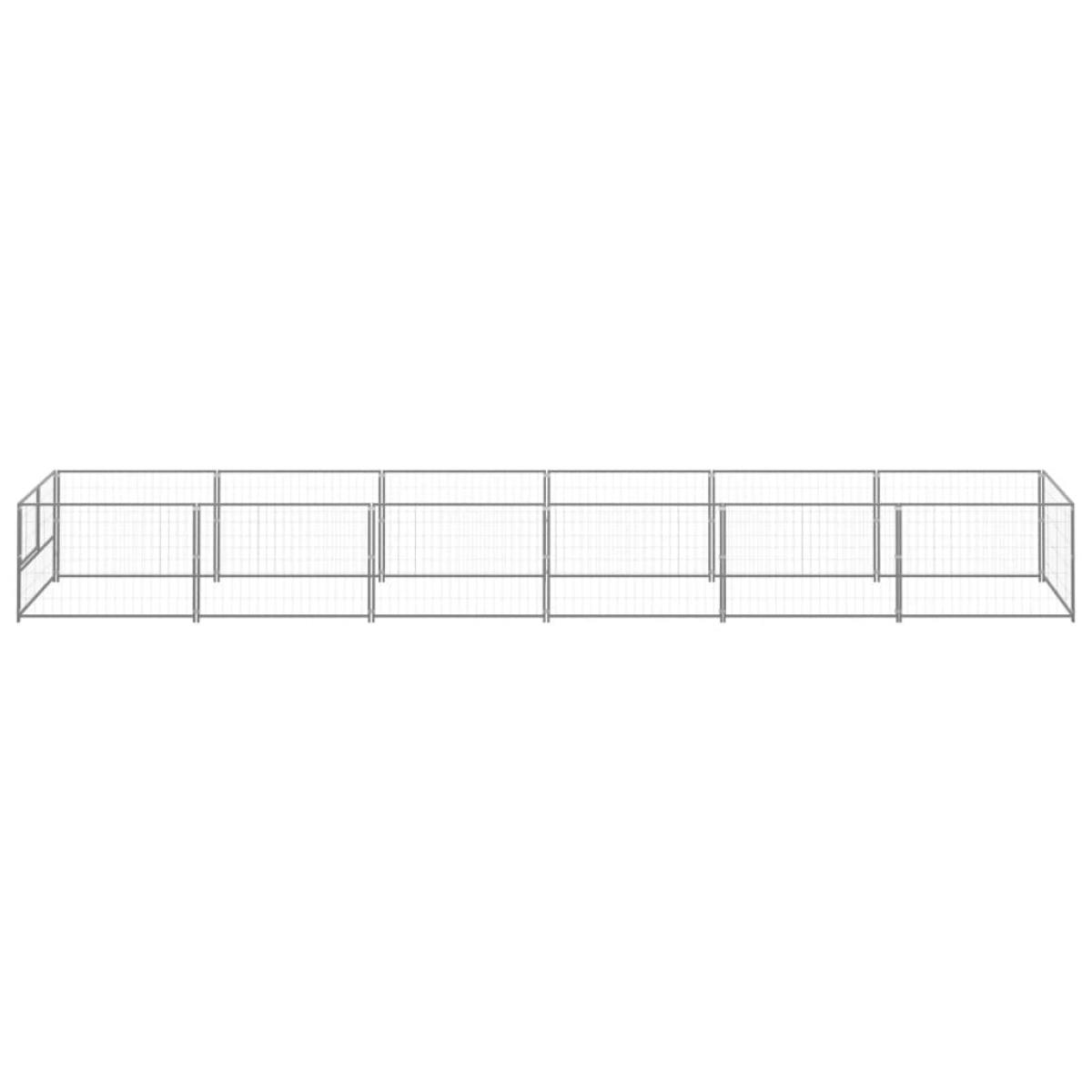 Perrera plateada 6 m² acero