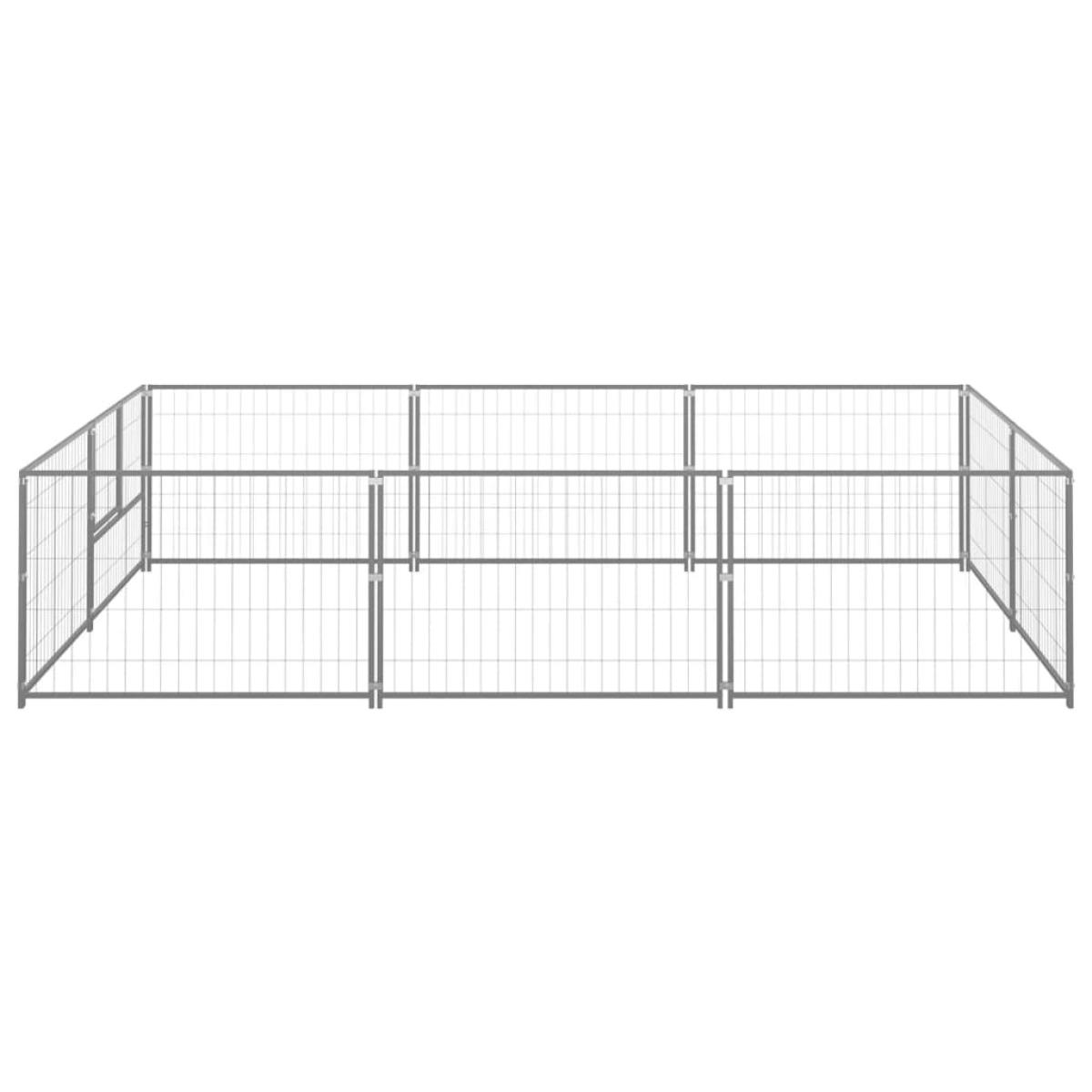 Perrera plateada 6 m² acero