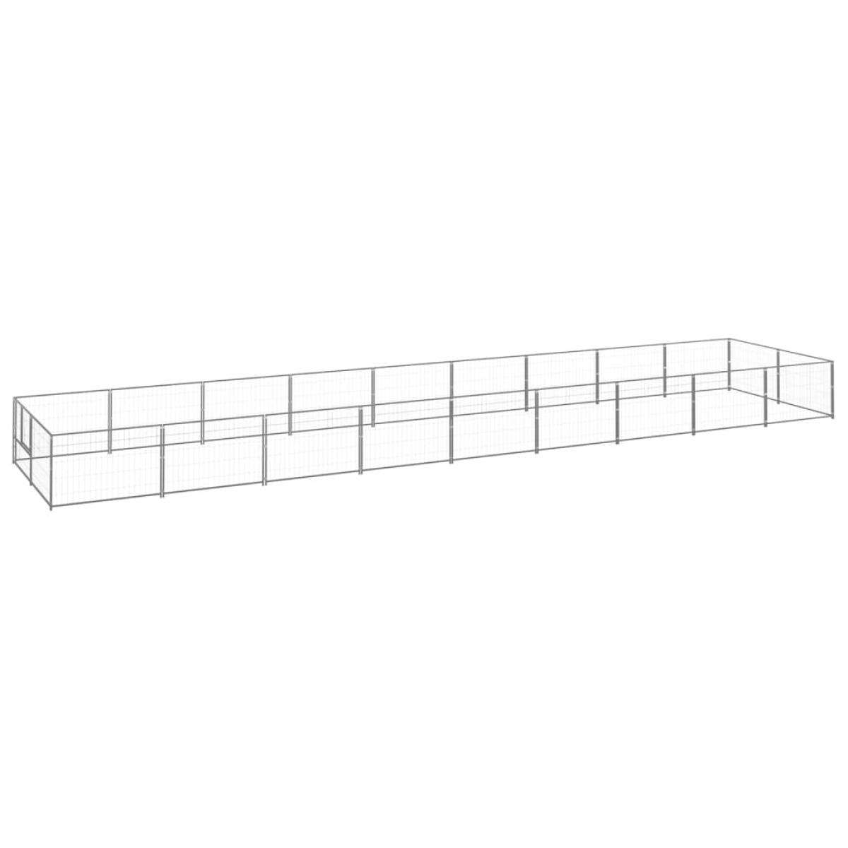 Perrera plateada 18 m² acero