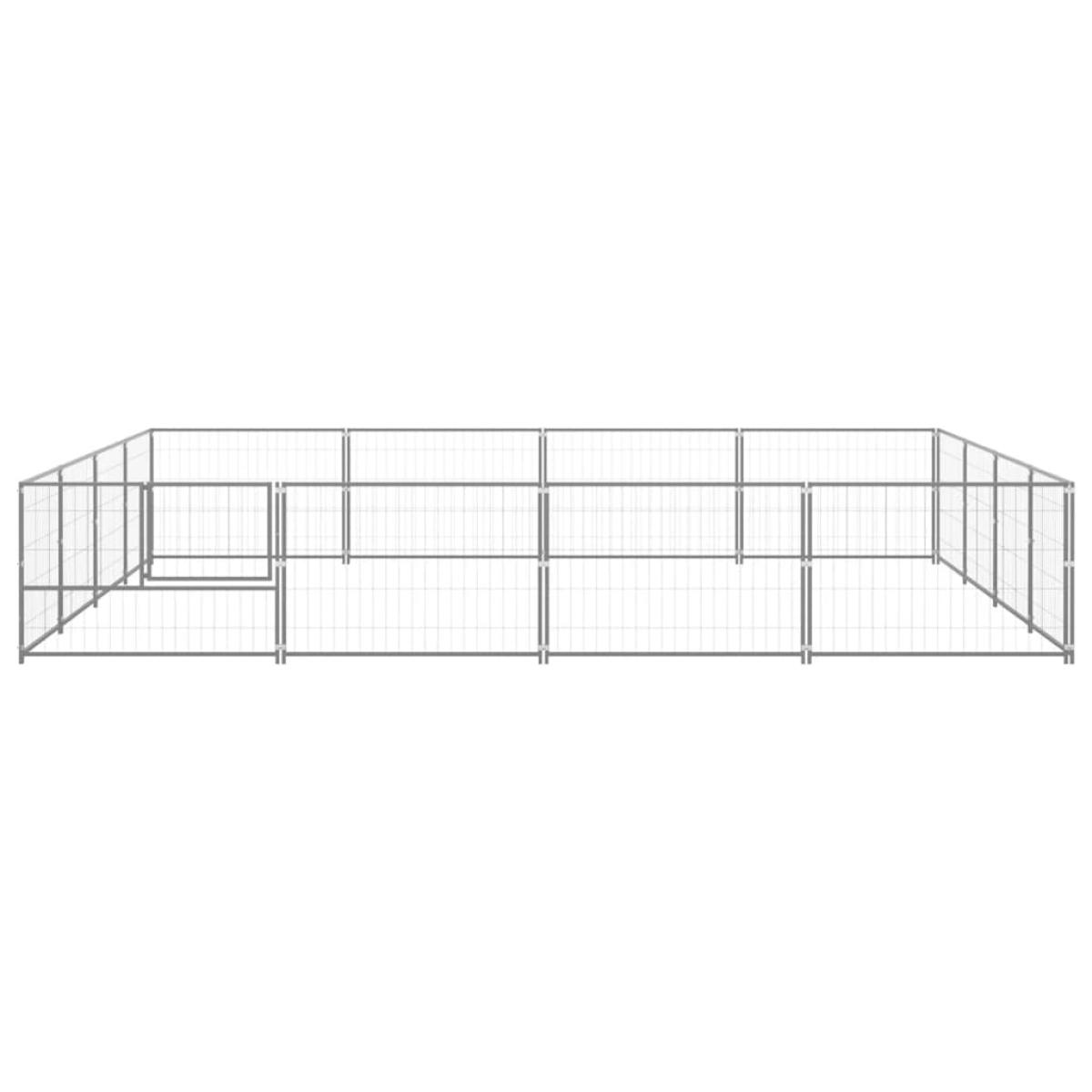 Perrera plateada 16 m² acero