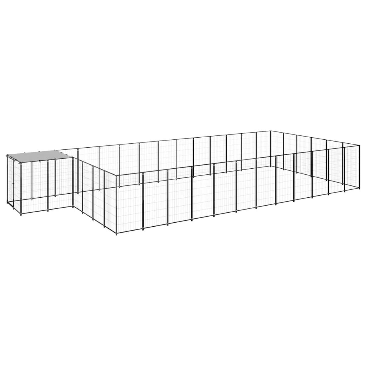 Perrera negra 22,99 m² acero