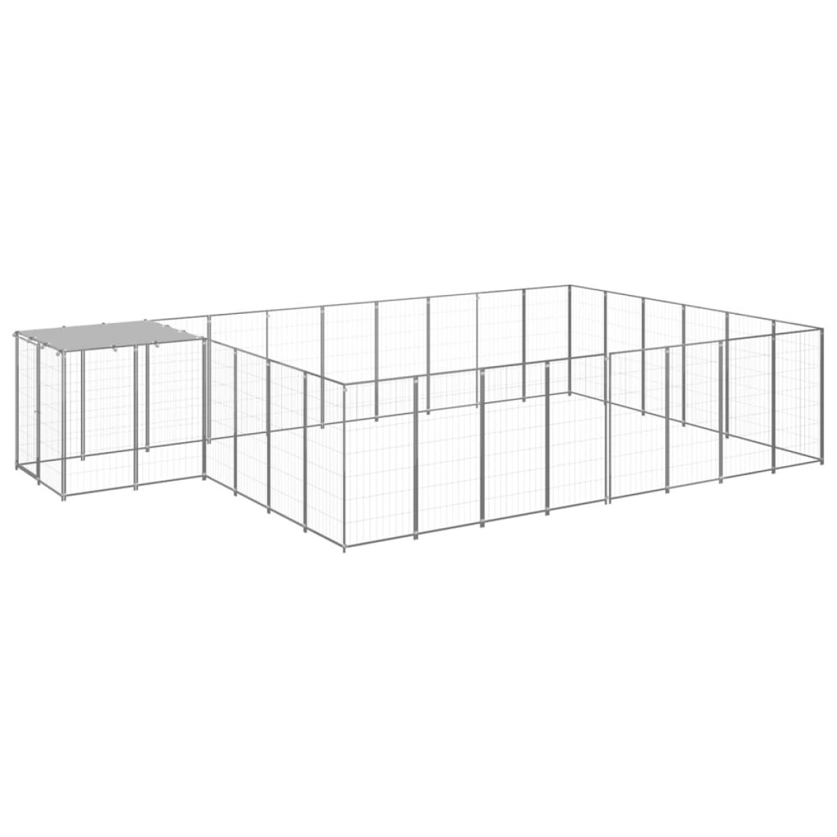 Perrera plateada 15,73 m² acero