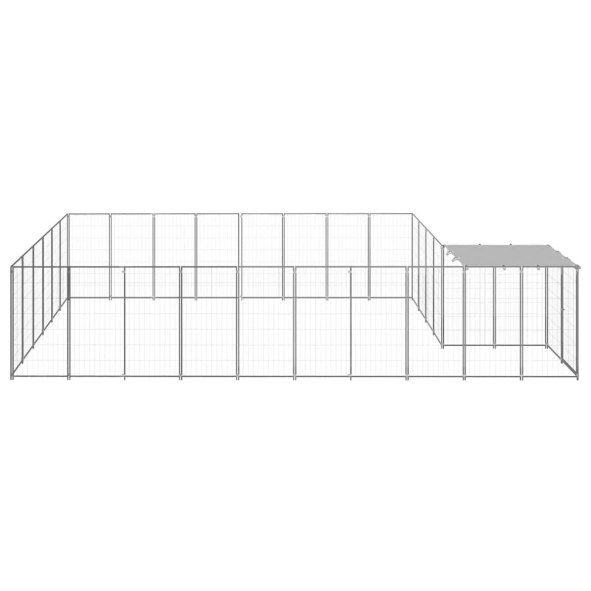 Perrera plateada 15,73 m² acero