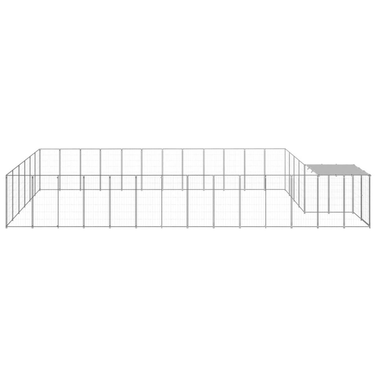 Perrera plateada 22,99 m² acero