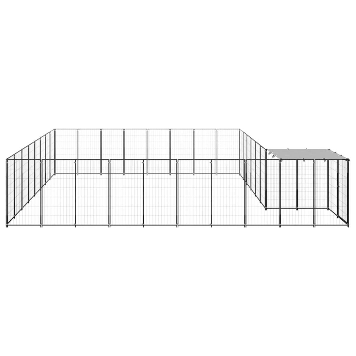 Perrera negra 20,57 m² acero