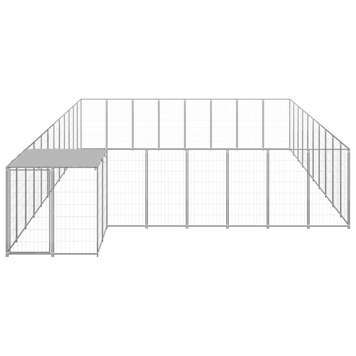Perrera plateada 25,41 m² acero