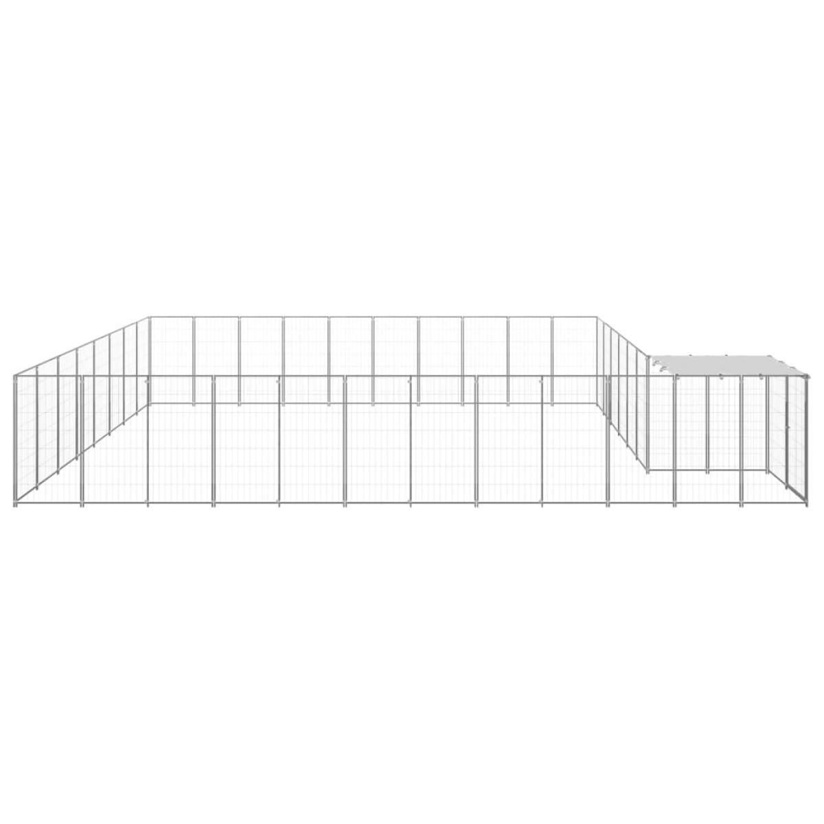 Perrera plateada 25,41 m² acero