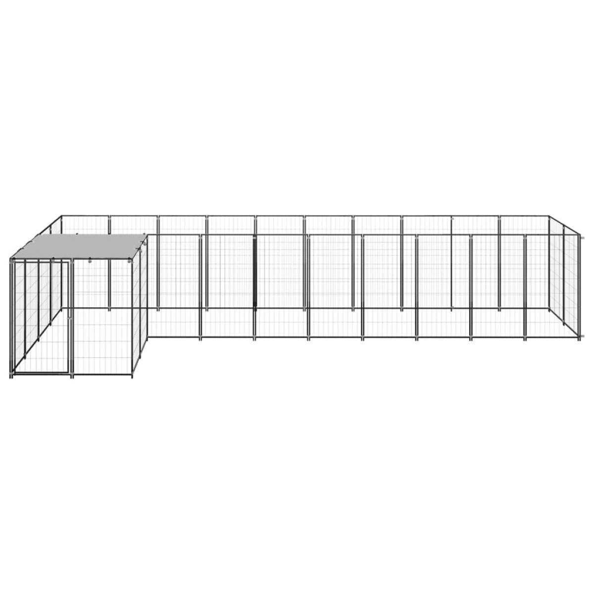 Perrera negra 7,26 m² acero