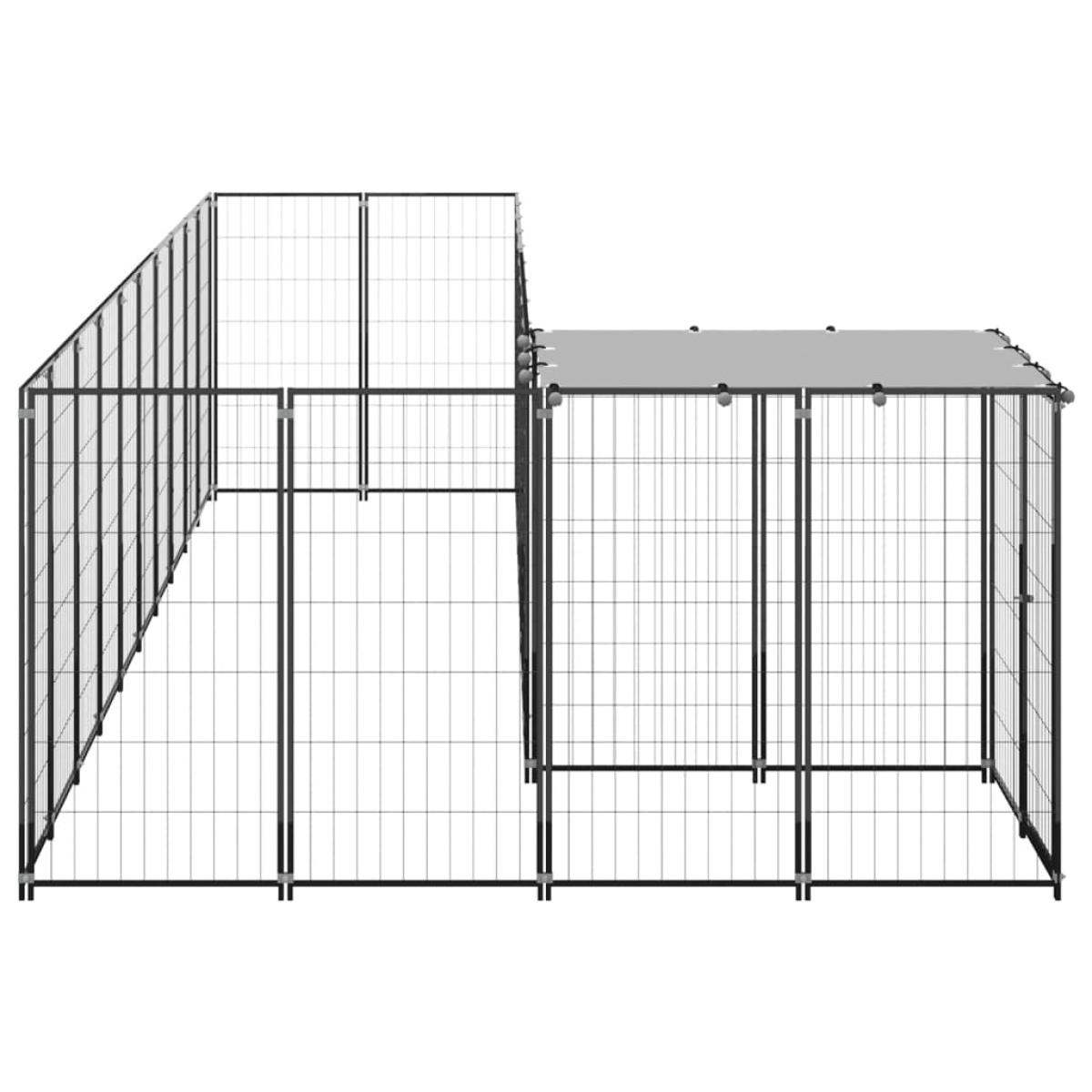 Perrera negra 7,26 m² acero