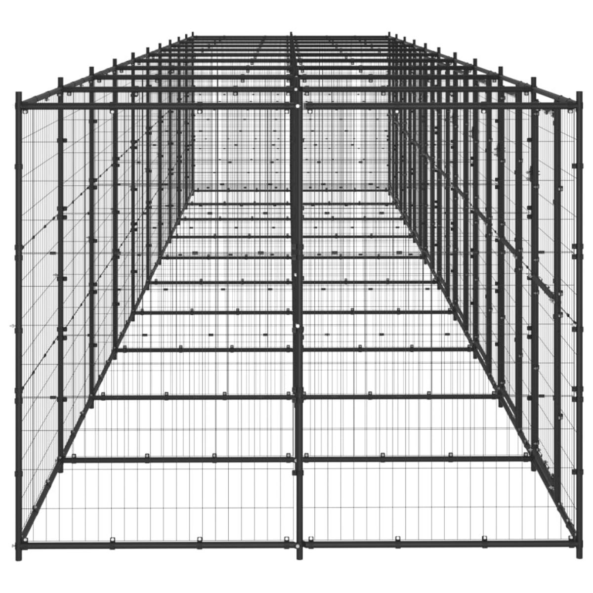 Perrera de exterior de acero 24,2 m²
